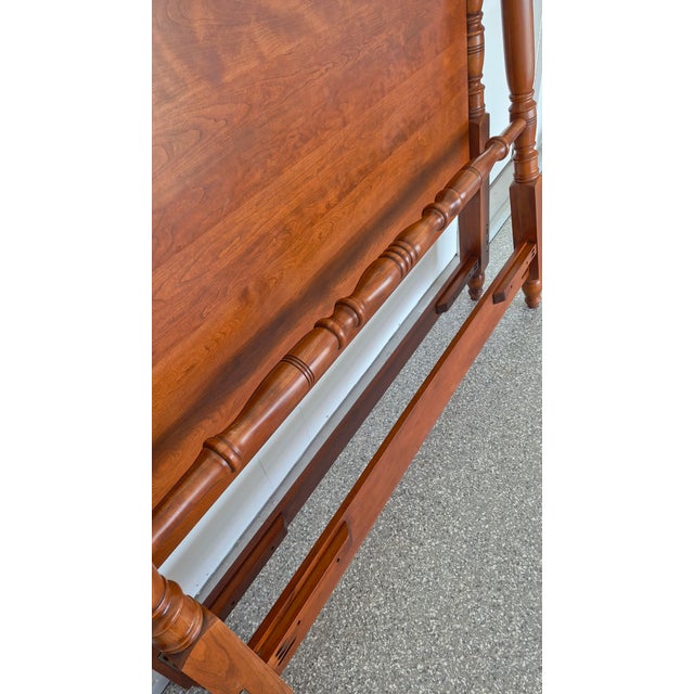 Vintage Solid Maple 4 Poster Bed Frame For Sale - Image 4 of 4