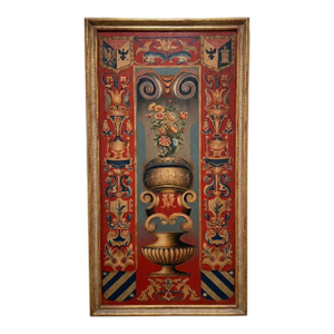 Theodore Alexander Hand Painted Original Painting on Large Panel 33"x76" Tall