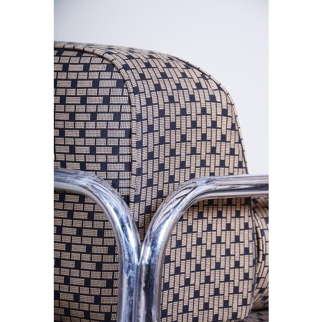 Bauhaus Sofa in Chrome and Oak attributed to Hynek Gottwald, Czech, 1930s For Sale - Image 11 of 12