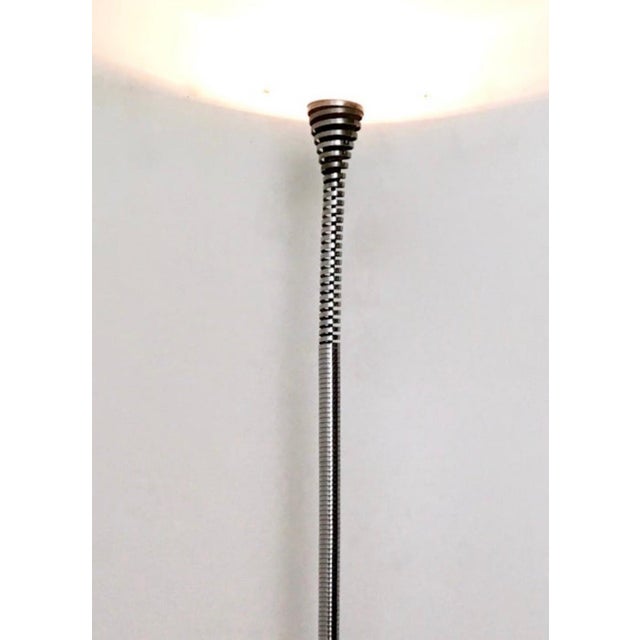 1970s Steel Floor Lamp attributed to Eleonore Peduzzi Riva for Candle, Italy, 1970s For Sale - Image 5 of 9