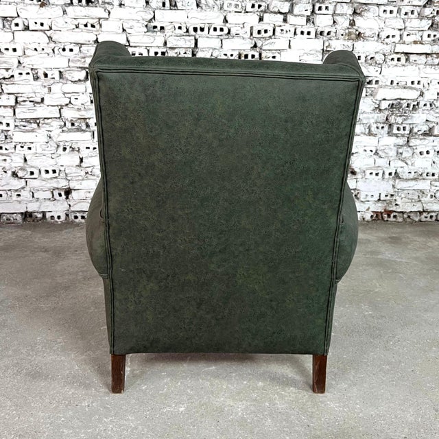 Mid 20th Century Dutch Wingback Chair, Reupholstered For Sale - Image 5 of 7
