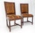 Baker Furniture Company Pair of Turned Legs & Stretchers Large Leather Upholstery Side Chairs MINT! For Sale - Image 4 of 14