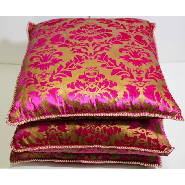 Moroccan Oversized Pink and Gold Floor Pillow Cushion For Sale - Image 10 of 13