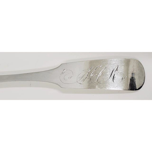 Traditional Set of Six Mismatched Coin Silver Spoons For Sale - Image 3 of 10