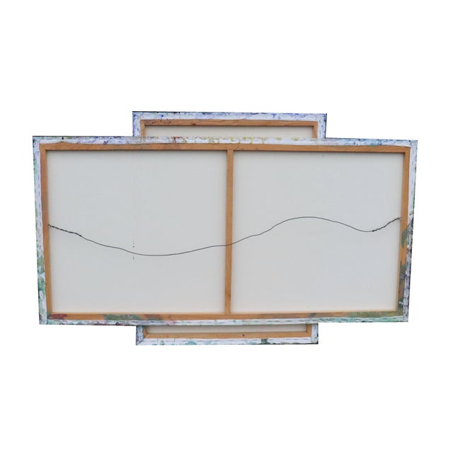 Abstract Oil on Canvas Evening Cityscape Painting For Sale - Image 12 of 12