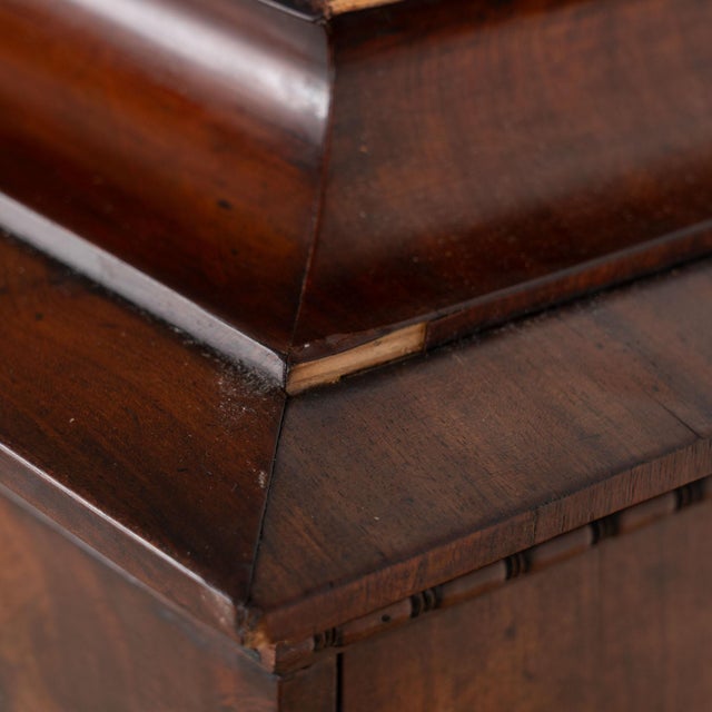Wood 19th Century Danish Mahogany Column Cabinet With Bow Front Door For Sale - Image 7 of 17