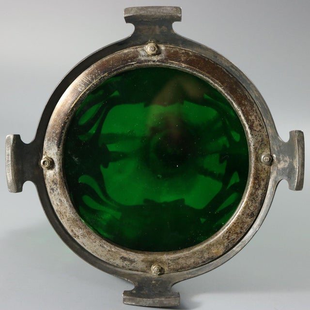 1910s Art Nouveau WMF Claret Jug With Green Glass Liner For Sale - Image 12 of 14