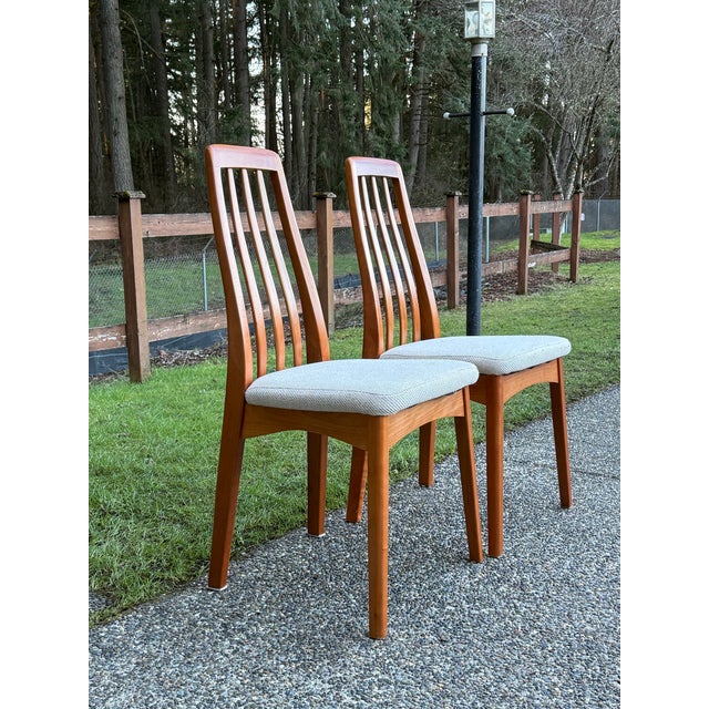1990s 1990s Mid Century Modern Danish Teak Dining Chairs For Sale - Image 5 of 7