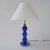 Antique Murano glass table lamp, handblown in cobalt blue crystal, attributed to Barovier & Toso, 1920`s ca, Italian. This...