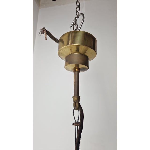 Metal Omega Pendant in Brass by Vico Magistretti for Artemide, 1960s For Sale - Image 7 of 12