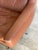 Animal Skin Brown Leather Tufted Swivel Lounge Chair With Shell Back and Star Base Mid-Century Modern 1970s For Sale - Image 7 of 8