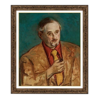 Mid 20th Century Portrait of Artist Frank Kleinholz, Moses Soyer For Sale