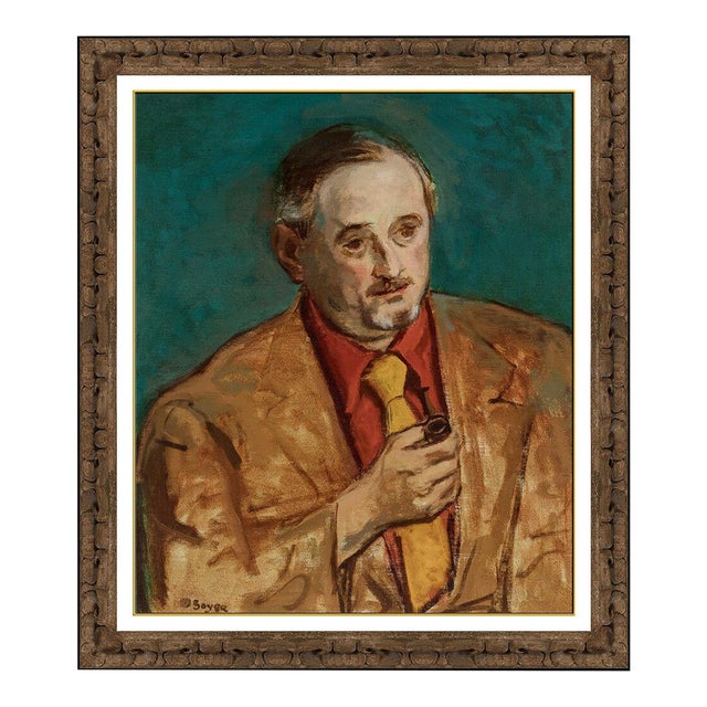 Mid 20th Century Portrait of Artist Frank Kleinholz, Moses Soyer For Sale