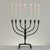 Metal Mid-Century French Brutalist Hand-Forged Iron Seven-Light Candelabrum For Sale - Image 7 of 18