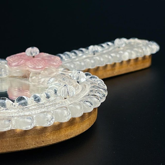 Wood Murano Glass Mirror, Italy, 1950s For Sale - Image 7 of 14