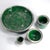 Mid-Century Modern Silver Overlay Green Ceramic Set from C&P Firenze, Italy, 1950s, Set of 4 For Sale - Image 3 of 12