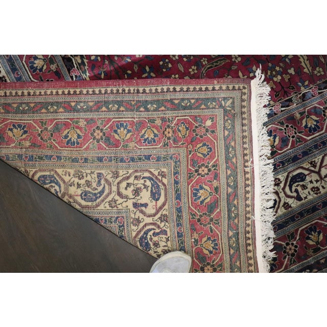 Vintage Indian Larestan Plum Rug rug no.10839 For Sale In New York - Image 6 of 15