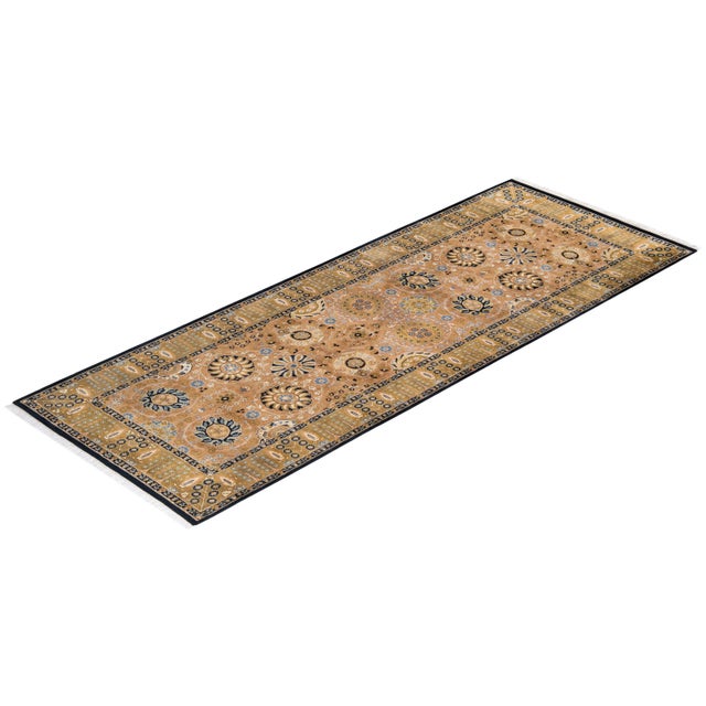 Brown Mogul, One-of-a-Kind Hand-Knotted Area Rug - Brown, 3' 1" x 8' 5" For Sale - Image 8 of 8