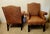 Chippendale Pair Armchairs Attr Grosfeld House 1940s For Sale - Image 3 of 14