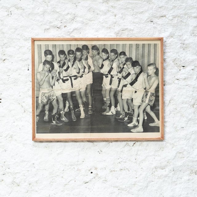 Bruce Weber Black And White Photographic Print Framed, circa 1980 from the Broken Noses Signed on the back, signature has...