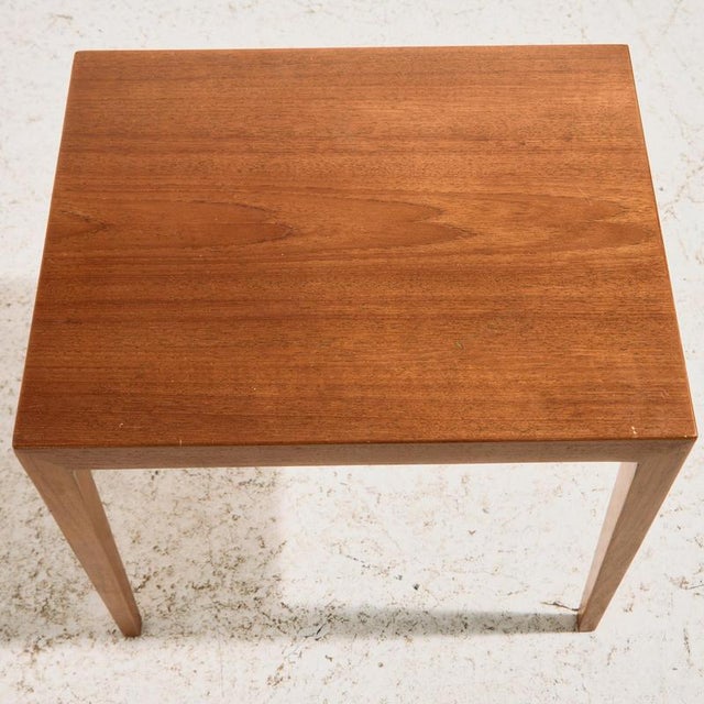 Teak Model 163 Nesting Tables by Severin Hansen for Haslev Møbelfabrik, 1960s, Set of 3 For Sale - Image 14 of 16
