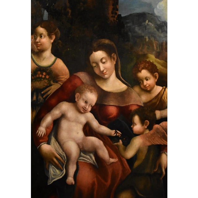 School of Antonio Allegri / Il Correggio, Madonna and Child, 1580, Oil on Board For Sale - Image 6 of 18