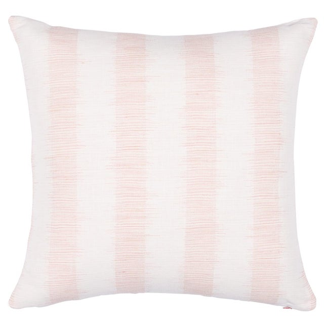Contemporary Schumacher Attleboro Ikat 24" Pillow in Blush For Sale - Image 3 of 3