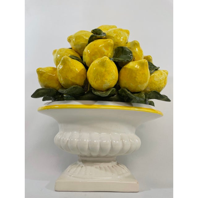 Large Vintage Italian Style Lemon Topiary Centerpiece For Sale - Image 4 of 18