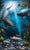 Otter Pops by Shay Davis | Oil Painting of otters swimming underwater with fish and plants For Sale