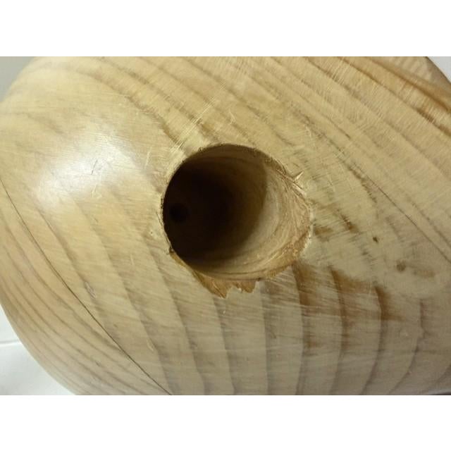 Late 20th Century Sarreid Ltd. Style Large Carved Wood Conch Shell Sculpture on Acrylic Base For Sale In Boston - Image 6 of 18