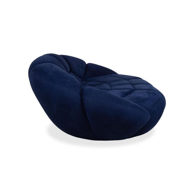 Blue Kautsch Fabric Four-Seater Sofa from Bretz For Sale - Image 8 of 11