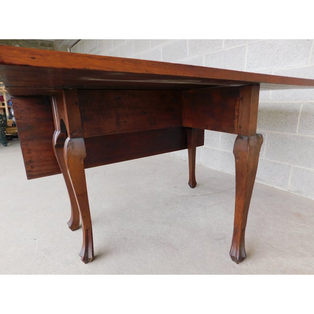 Antique George II Walnut Swing Leg Drop Side Table For Sale - Image 9 of 13