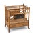19th-C. English Burnt Bamboo & Grasscloth Chinoiserie Magazine Rack or Canterbury For Sale In Atlanta - Image 6 of 8