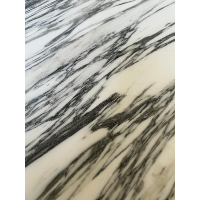 Black Calacatta Vagli Marble Coffee Table with Black Steel Frame, 2000 For Sale - Image 8 of 9