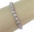This is a gorgeous diamond bracelet, it is crafted from 14k white gold featuring a high bridge cushion shape links and cut...