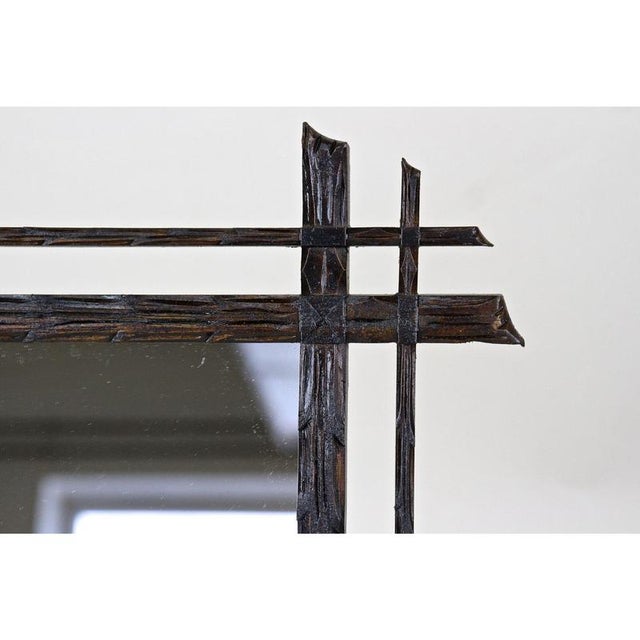 Black Forest Rustic Handcarved Mirror, 1870s For Sale - Image 4 of 15