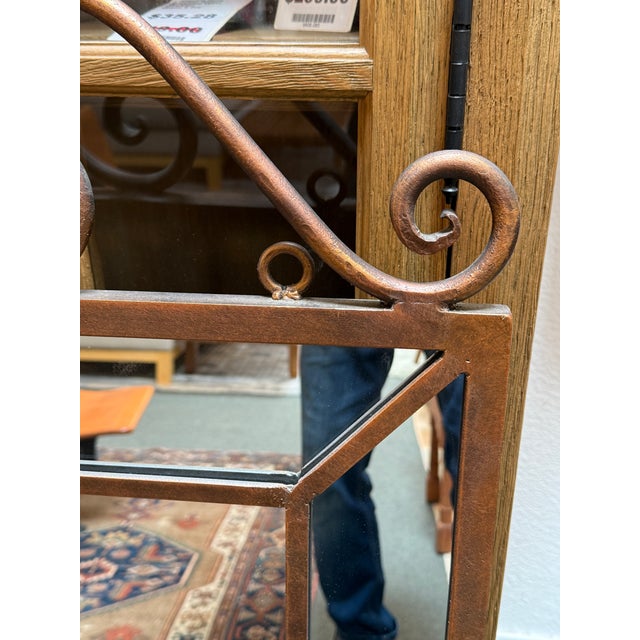 Late 20th Century Tuscan Style Scrollwork Iron Wall Mirror, Vintage For Sale - Image 5 of 12