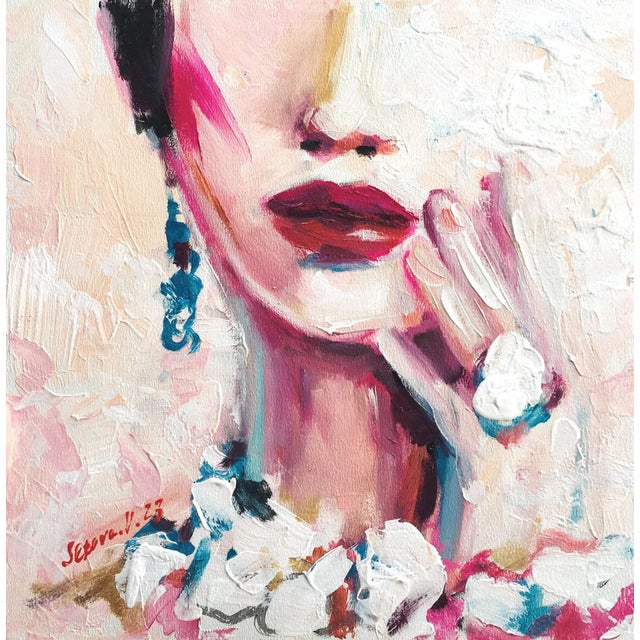 Original Portrait Woman Figurative Original Painting by Valeriya Serova For Sale - Image 4 of 7