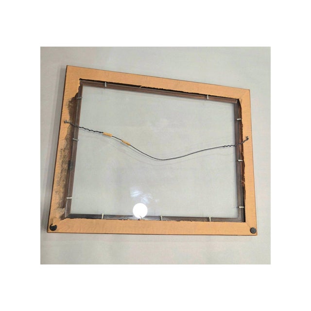 Mid 20th Century Rustic Live Edge Wooden Picture Frame • Natural Stained Wood • Glass Front Wall Frame • Handmade Style Décor For Sale - Image 11 of 11