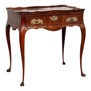 C. 1780 George III Period Fruitwood Tea Table For Sale