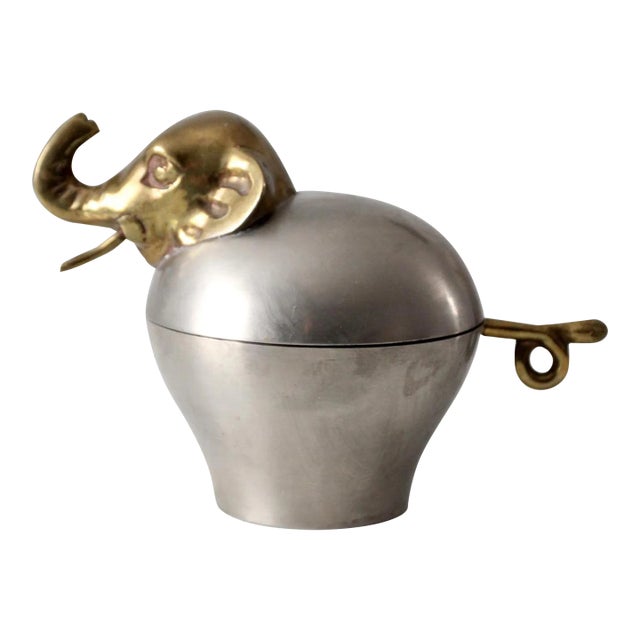 Vintage Elephant Trinket Box For Sale
