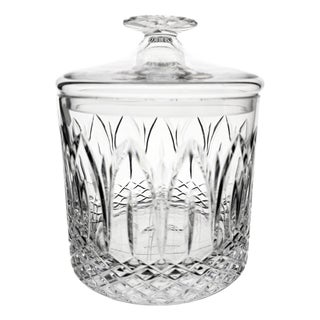 Atlantis Chartres Lead Crystal Covered Vanity Jar With Original Lid, 6.5" For Sale
