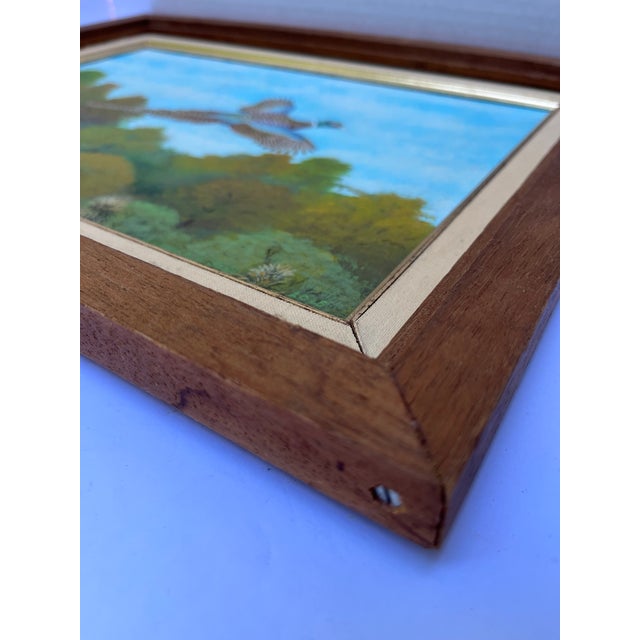 Vintage Original Flying Pheasant Painting For Sale - Image 6 of 7