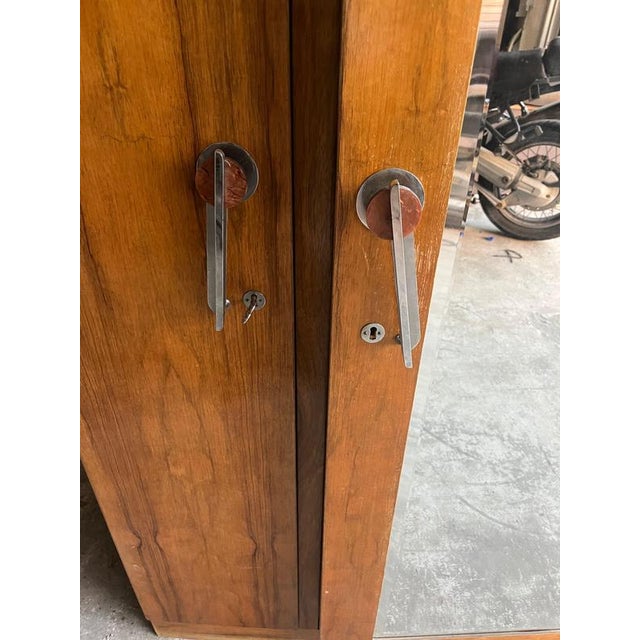 Glass Art Deco Wardrobe with Mirror, 1930s For Sale - Image 7 of 13