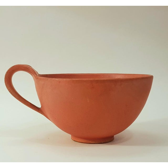 Red Cup and Saucer by Svend Hammershøi for Kähler, 1930s, Set of 2 For Sale - Image 8 of 17
