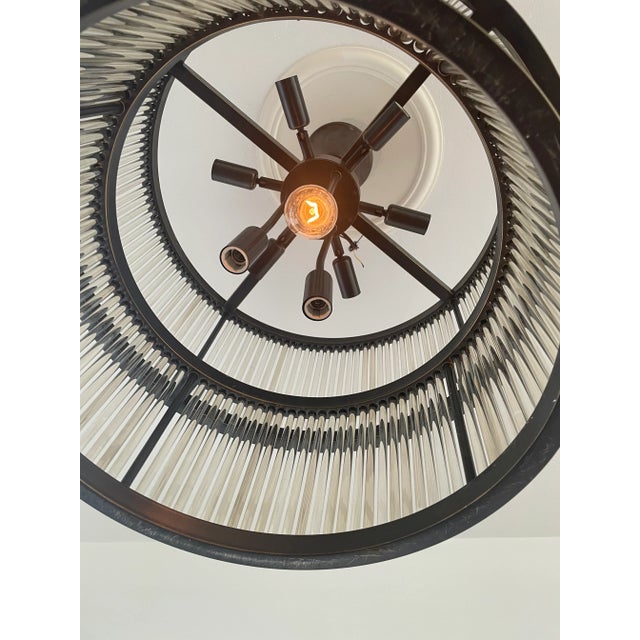 1990s 1990s Metal Glass Tube Wall Ceiling Light For Sale - Image 5 of 9