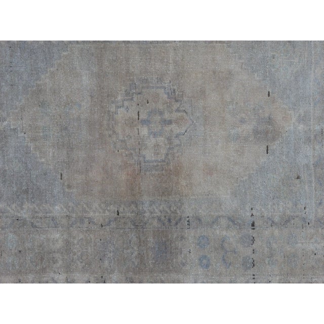 Turkish Vintage Oushak , 3'3" X 4'6" For Sale - Image 3 of 6