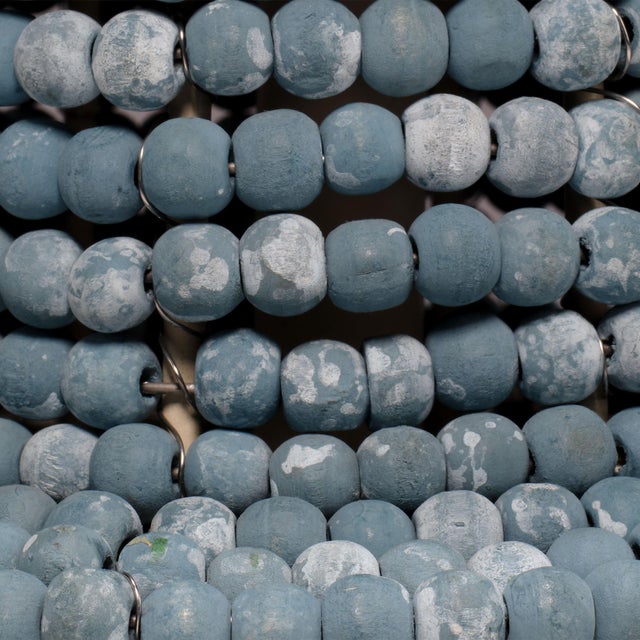 Jamie Young Jamie Young Rowan Table Lamp in Blue Wood Beads For Sale - Image 4 of 6