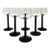 Vintage Postmodern Black Stemmed Champagne Coupes by Luminarc, France - Set of 6 For Sale