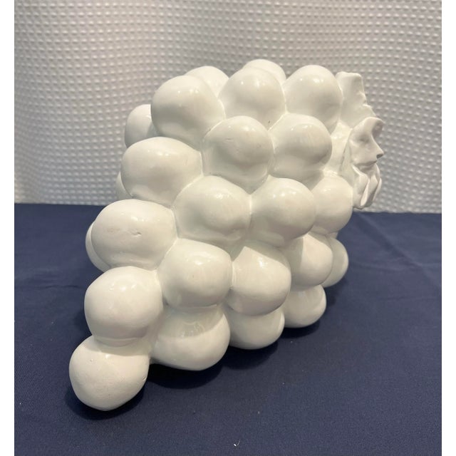 Modern Vintage Boho Chic Monumental White Laquered Grapes - Newly Painted For Sale - Image 3 of 10